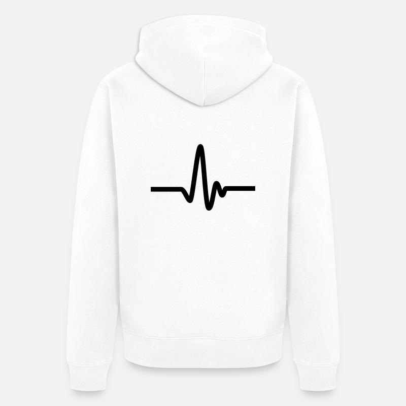 pulse - Veste à capuche bio Premium Unisexe - blanc