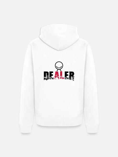 dealer - Unisex Premium Organic Zip Hoodie - white