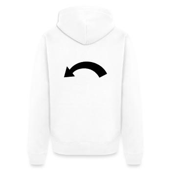 Arrow - Unisex Premium Organic Zip Hoodie - white - Back - Thijin (182cm)