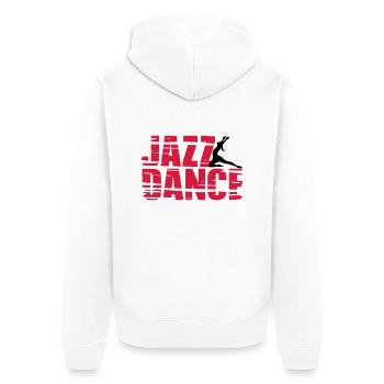 Jazz Dance - Unisex Premium Bio Zip Hoodie - Weiß - Hinten - Thijin (182cm)