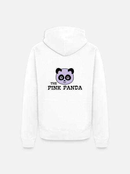Panda - Unisex Premium Bio Zip Hoodie - Weiß