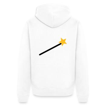 Zauberer - Unisex Premium Bio Zip Hoodie - Weiß - Hinten - Thijin (182cm)