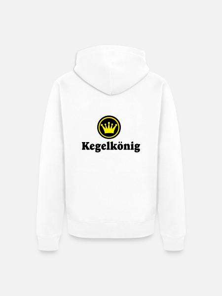 kegeln - Unisex Premium Bio Zip Hoodie - Weiß