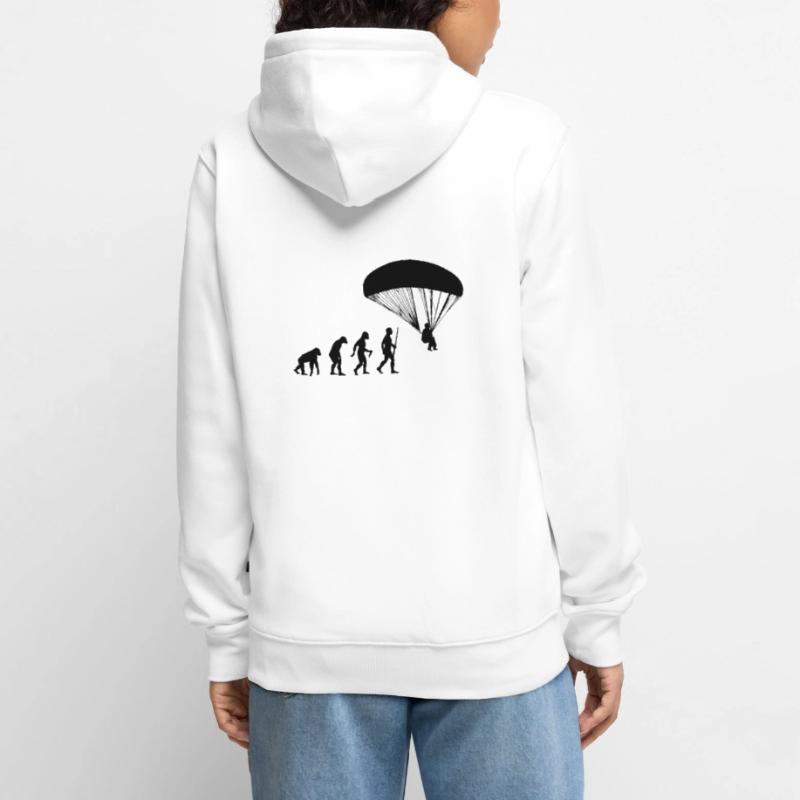Paragliding Evolution Unisex Premium Bio Zip Hoodie
