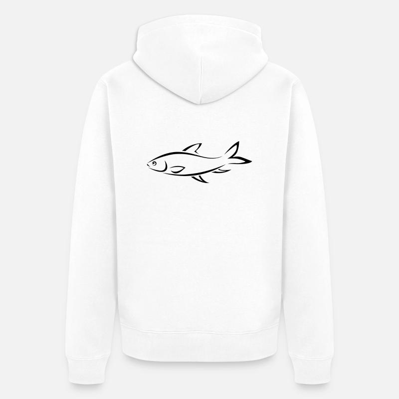 fish319 - Veste à capuche bio Premium Unisexe - blanc