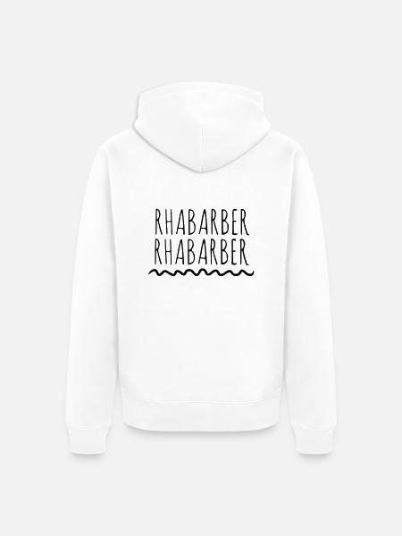 rhabarber rhabarber - Unisex Premium Bio Zip Hoodie - Weiß