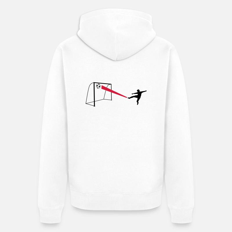 l'objectif - Veste à capuche bio Premium Unisexe - blanc