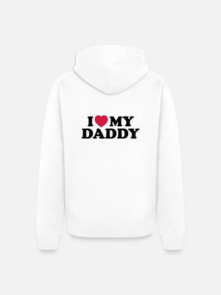 i_love_my_daddy - Unisex Premium Organic Zip Hoodie - white