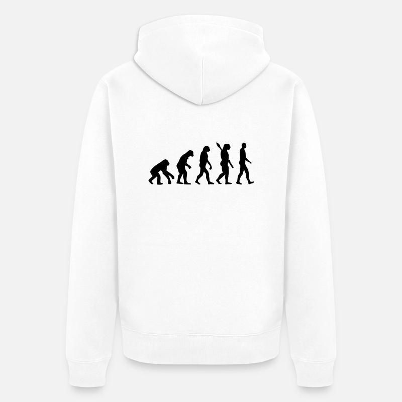 Evolution - Unisex Premium Bio Zip Hoodie - Weiß