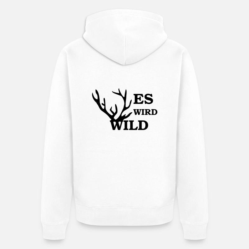 es wird wild - Veste à capuche bio Premium Unisexe - blanc