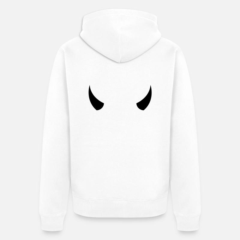 devil_wild__f1 - Veste à capuche bio Premium Unisexe - blanc
