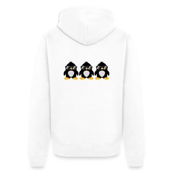 Penguin Team - Veste à capuche bio Premium Unisexe - blanc - Dos - Thijin (182cm)