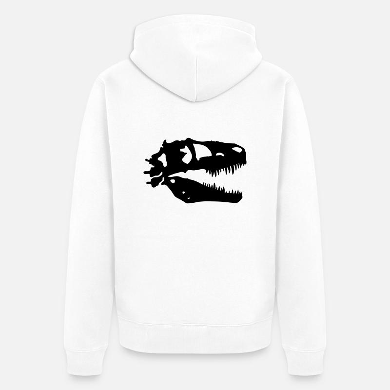 T-rex - Veste à capuche bio Premium Unisexe - blanc