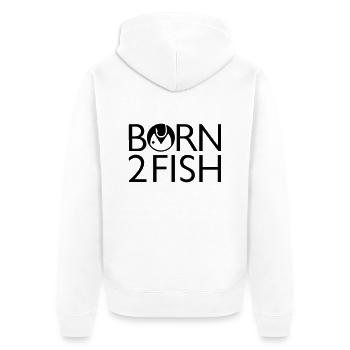 né le 2 poissons - Veste à capuche bio Premium Unisexe - blanc - Dos - Thijin (182cm)