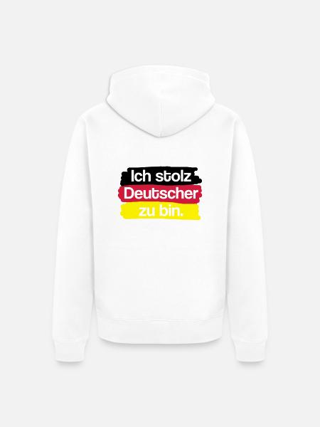 I'm proud to be German. - Unisex Premium Organic Zip Hoodie - white