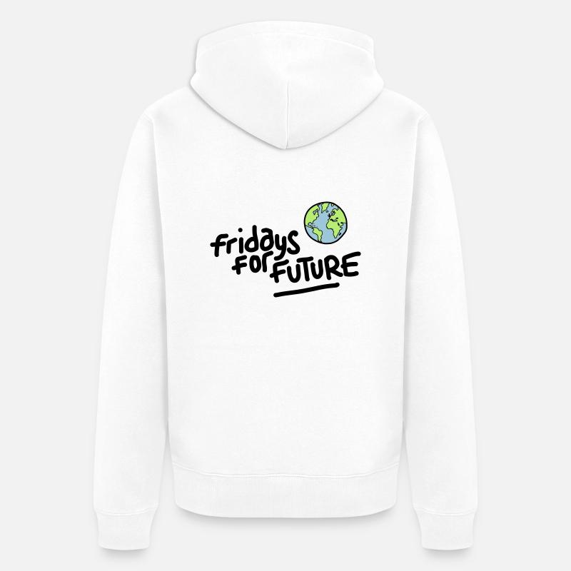 Fridays for Future - Unisex Premium Bio Zip Hoodie - Weiß