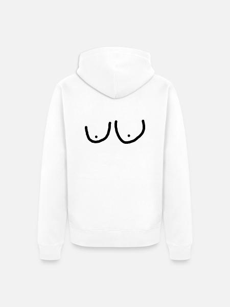 Busen - Unisex Premium Bio Zip Hoodie - Weiß