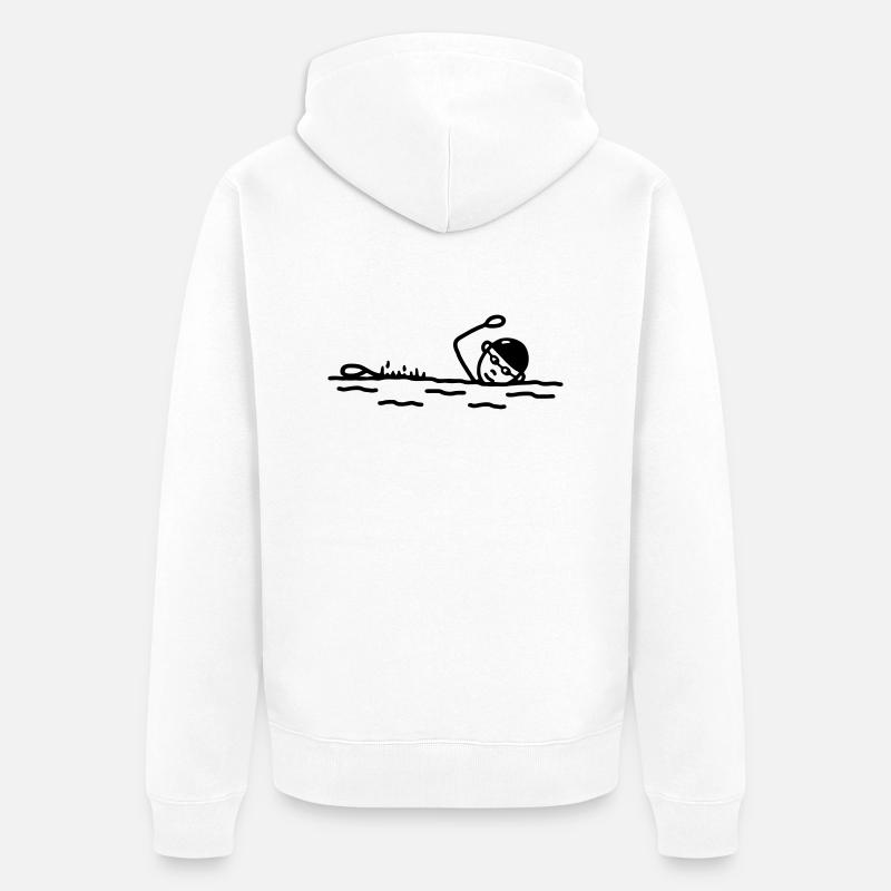 Float - Freestyle Flotteur - Veste à capuche bio Premium Unisexe - blanc