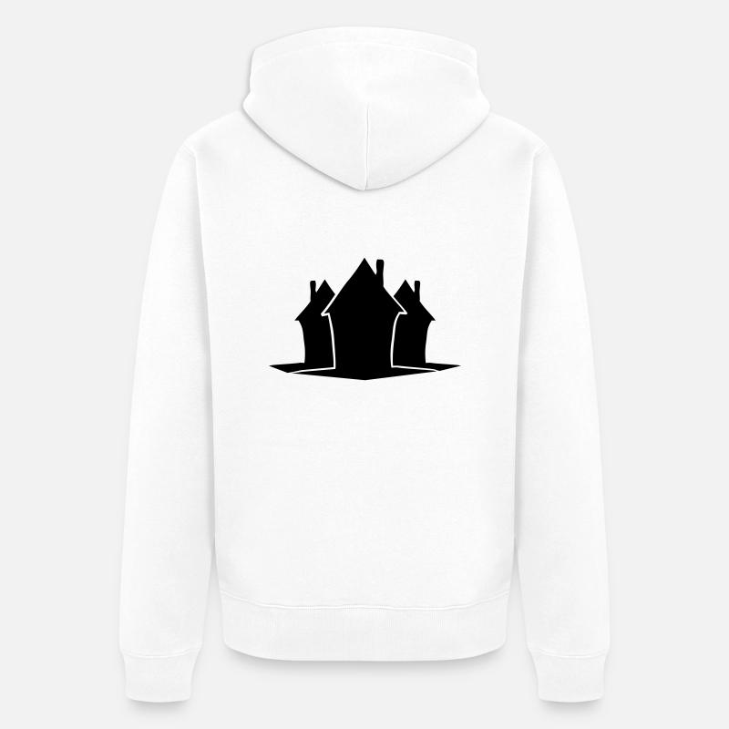 Maisons de quartier - Veste à capuche bio Premium Unisexe - blanc