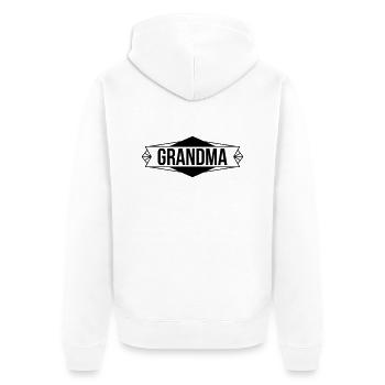 Grandma - Unisex Premium Bio Zip Hoodie - Weiß - Hinten - Thijin (182cm)