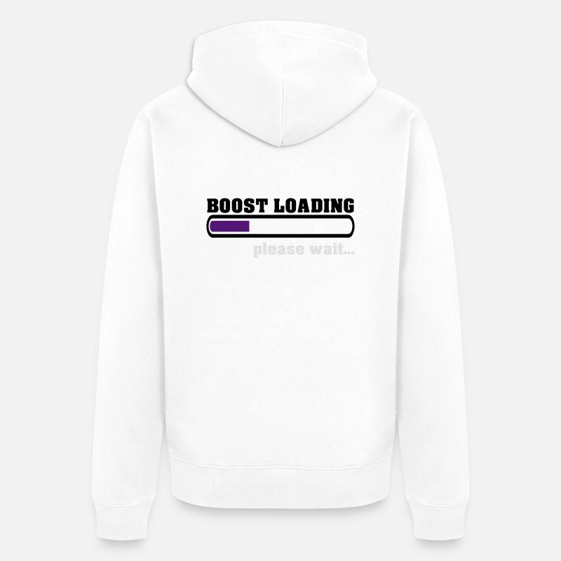 Boost Loading Please Wait - Unisex Premium Bio Zip Hoodie - Weiß