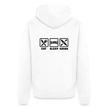 Eat Sleep Kayak - Veste à capuche bio Premium Unisexe - blanc - Dos - Thijin (182cm)