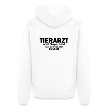 Tierarzt - Unisex Premium Bio Zip Hoodie - Weiß - Hinten - Thijin (182cm)