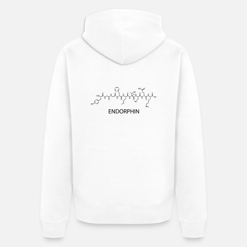 endorphine - Veste à capuche bio Premium Unisexe - blanc