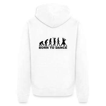 Tanzen - Unisex Premium Bio Zip Hoodie - Weiß - Hinten - Thijin (182cm)