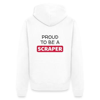 Scrapbooking / Scraper / Scrapeuse / Scrapeur - Veste à capuche bio Premium Unisexe - blanc - Dos - Thijin (182cm)