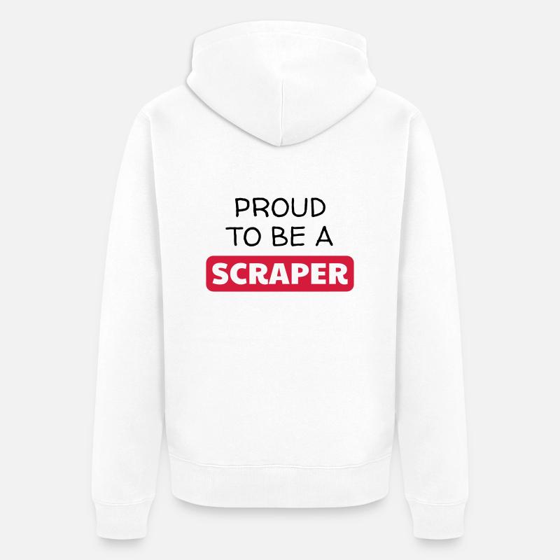 Scrapbooking / Scraper / Scrapeuse / Scrapeur - Veste à capuche bio Premium Unisexe - blanc
