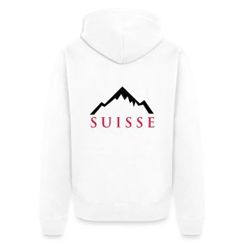Swiss Alps - Veste à capuche bio Premium Unisexe - blanc - Dos - Thijin (182cm)
