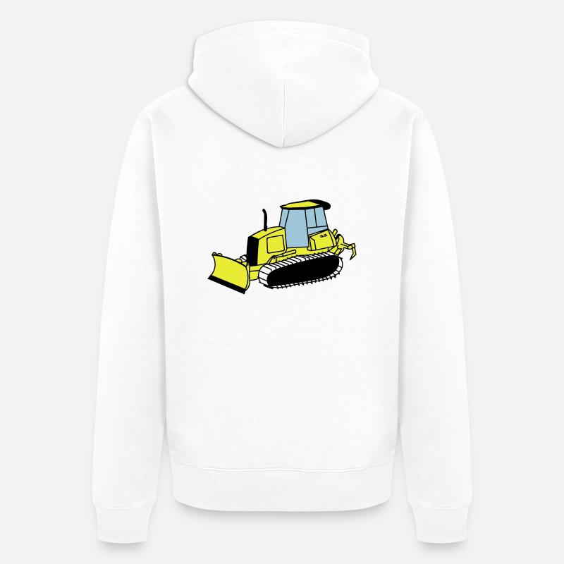 Chenille de chantier - Veste à capuche bio Premium Unisexe - blanc