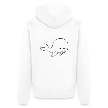 Mignon bébé baleine - Veste à capuche bio Premium Unisexe - blanc - Dos - Thijin (182cm)