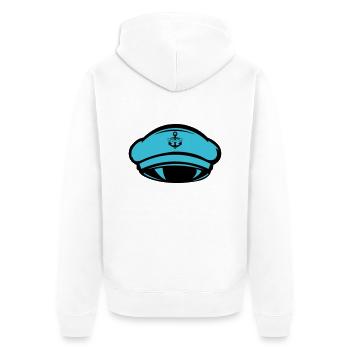 Capitaine de bonnet - Veste à capuche bio Premium Unisexe - blanc - Dos - Thijin (182cm)