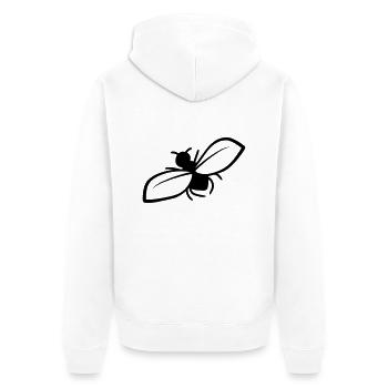 Conception De mouche ennuyeuse - Veste à capuche bio Premium Unisexe - blanc - Dos - Thijin (182cm)