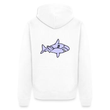 Poisson Requin Prédateur Eau Graffiti Océan - Veste à capuche bio Premium Unisexe - blanc - Dos - Thijin (182cm)