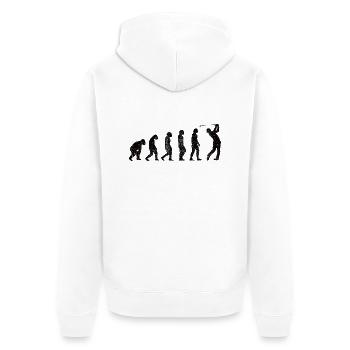 Golf Golf Clubs Golfer Saying Golf Ball - Unisex Premium Organic Zip Hoodie - white - Back - Thijin (182cm)