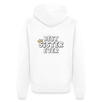 Meilleure sœur de tous les temps - Veste à capuche bio Premium Unisexe - blanc - Dos - Thijin (182cm)