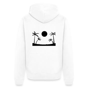 Plage - Veste à capuche bio Premium Unisexe - blanc - Dos - Thijin (182cm)
