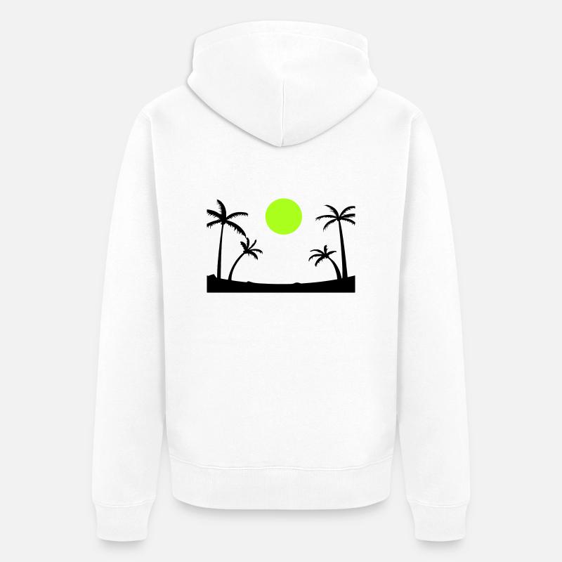 Plage - Veste à capuche bio Premium Unisexe - blanc