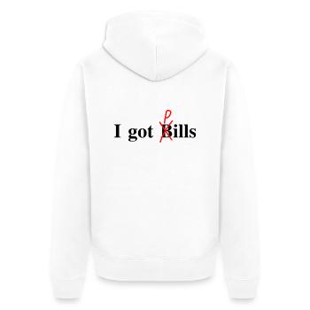 J’ai reçu des pilules - Veste à capuche bio Premium Unisexe - blanc - Dos - Thijin (182cm)