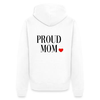 Mom Mom Gift - Unisex Premium Organic Zip Hoodie - white - Back - Thijin (182cm)