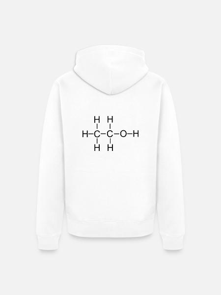 Alcohol - Unisex Premium Organic Zip Hoodie - white