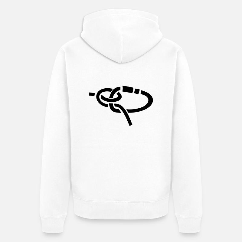 Karabiner - Unisex Premium Bio Zip Hoodie - Weiß