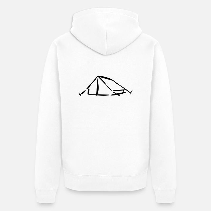 tent_1 - Veste à capuche bio Premium Unisexe - blanc