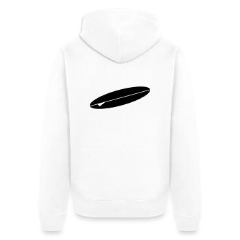 surfboard - Unisex Premium Organic Zip Hoodie - white - Back - Thijin (182cm)