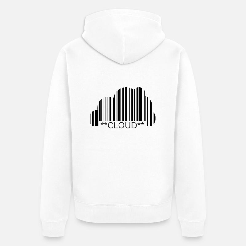 VapeCode Cloud - Unisex Premium Bio Zip Hoodie - Weiß