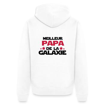 meilleur papa - Veste à capuche bio Premium Unisexe - blanc - Dos - Thijin (182cm)