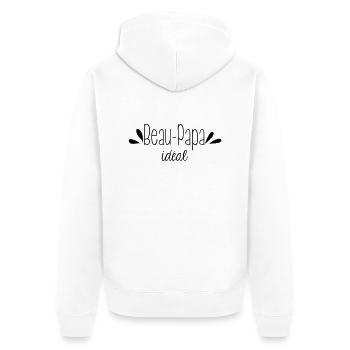 Beau papa idéal - Veste à capuche bio Premium Unisexe - blanc - Dos - Thijin (182cm)